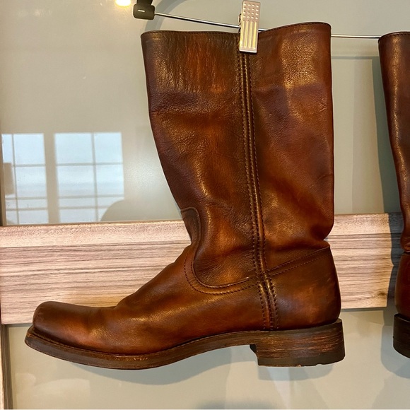 Frye Brown Leather Heath Boots - Picture 5 of 15